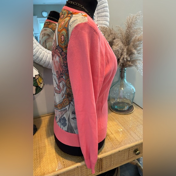 Simon Chang cardigan with sheer printed back new without tags! - Picture 5 of 8